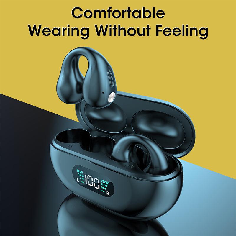 Bone Conduction Headphones TWS Earbuds Ear Clip Bluetooth 5.3 Touch Wireless Earphone In-Ear Bass HIFI Sports Headset - Nioor