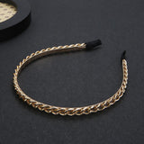 Thick Chain Hair-hoop Women's Metal Hair Band Handmade Winding Headdress Exquisite Hair Accessories Wholesale - Nioor