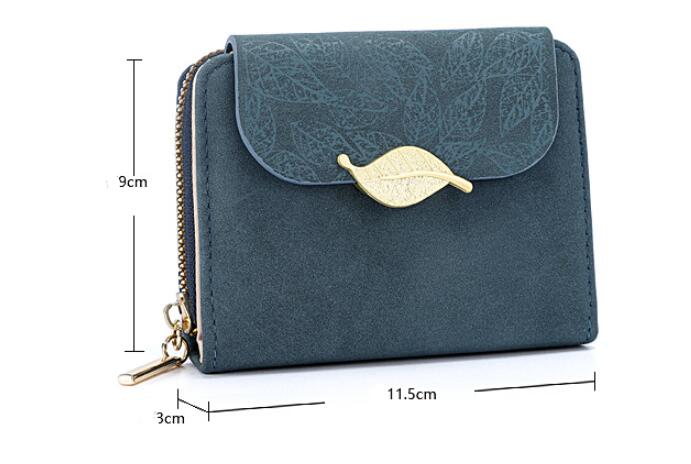 Women's Short Print Flip Zipper Wallet