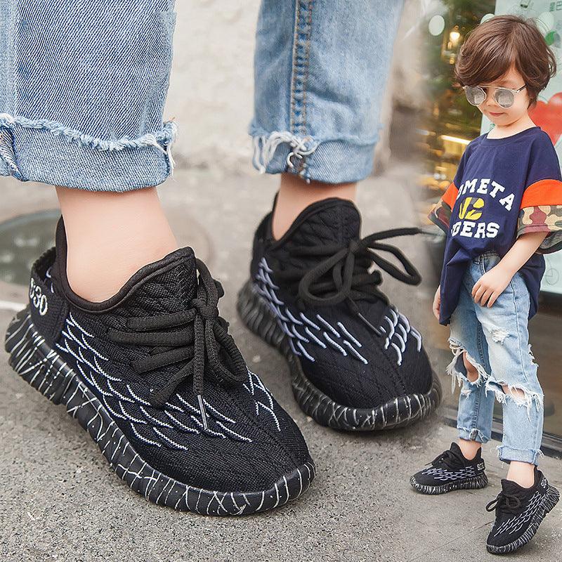 Children's Leisure Fish Scale Mesh Breathable Sneakers - Nioor