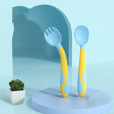 Baby Training Fork Spoon Twist Spoon Children's Tableware Set - Nioor