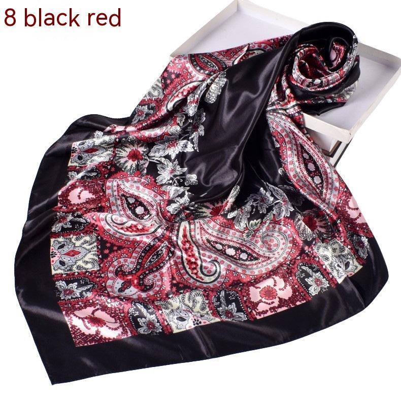 Spring New Versatile Large Kerchief Silk Scarf Classic Retro Printing - Nioor