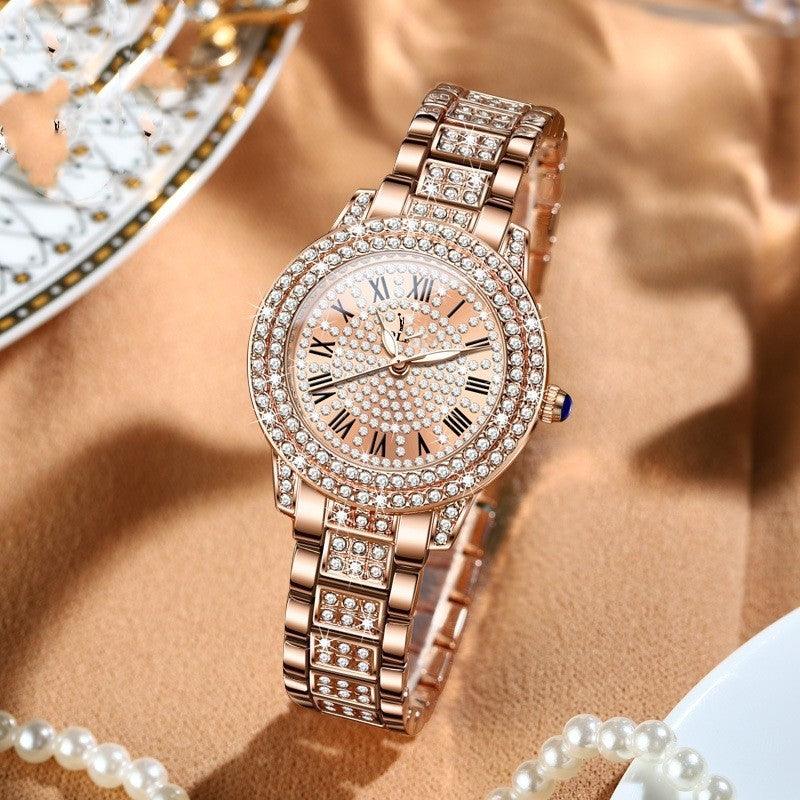 Exquisite And Elegant Sparkling Quartz Watch With Diamonds - Nioor