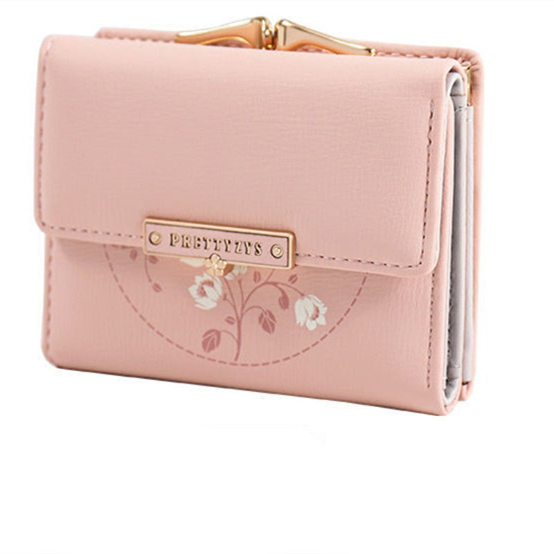 Women's Fashion Simple Tri-fold Wallet Card Case