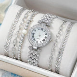 Diamond Women's Bracelet Watch Luxury Fashion Gift Box Watch Bracelet Six-piece Set - Nioor