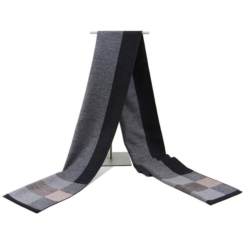 Men's Fashion Casual Knitted Jacquard Warm Scarf - Nioor