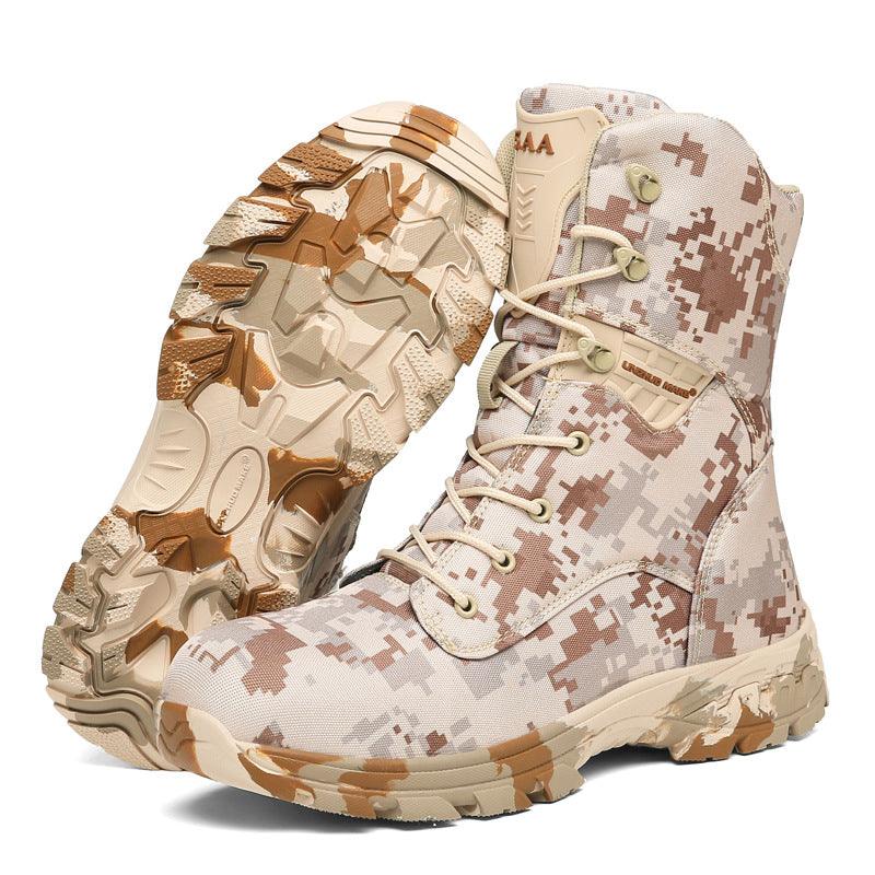 Men's Camo Outdoor Casual High Top Tactical Military Boots - Nioor