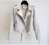 Women's Short Leather Jacket Spring And Autumn - Nioor