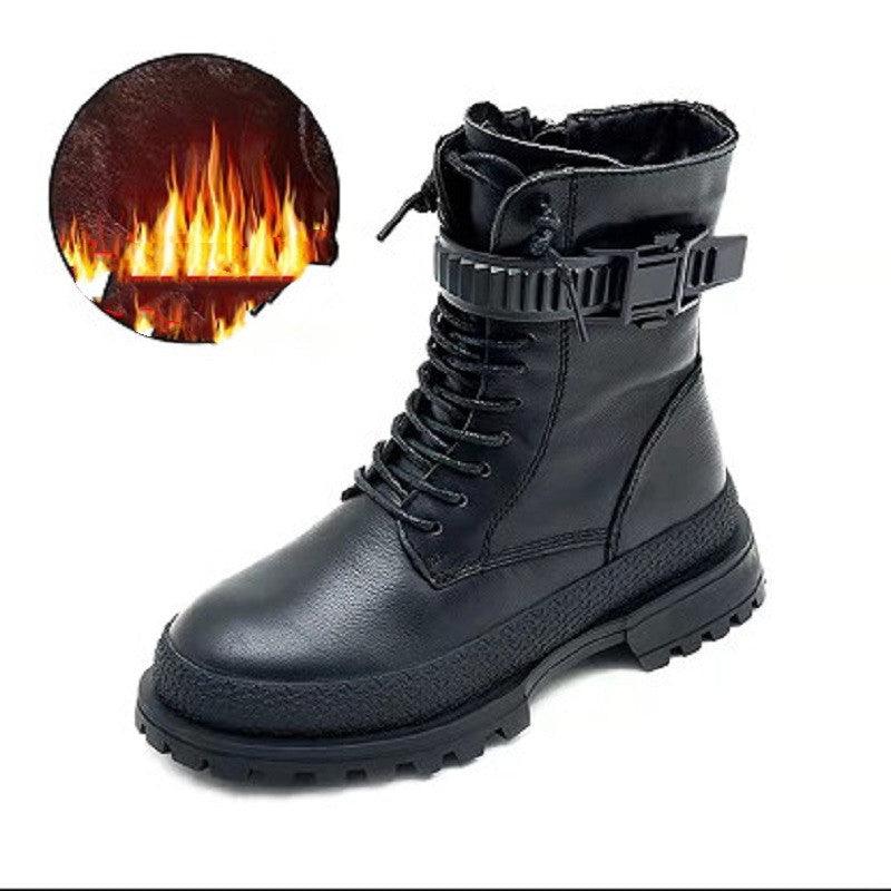 Children's New Martin Boots Leather Fashion Round Toe - Nioor