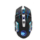 Wireless Gaming Mouse Luminous Mute Rechargeable Wired Office Mouse - Nioor