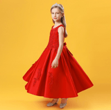 Fashion Children's Long Summer Piano Performance Costume Dress - Nioor