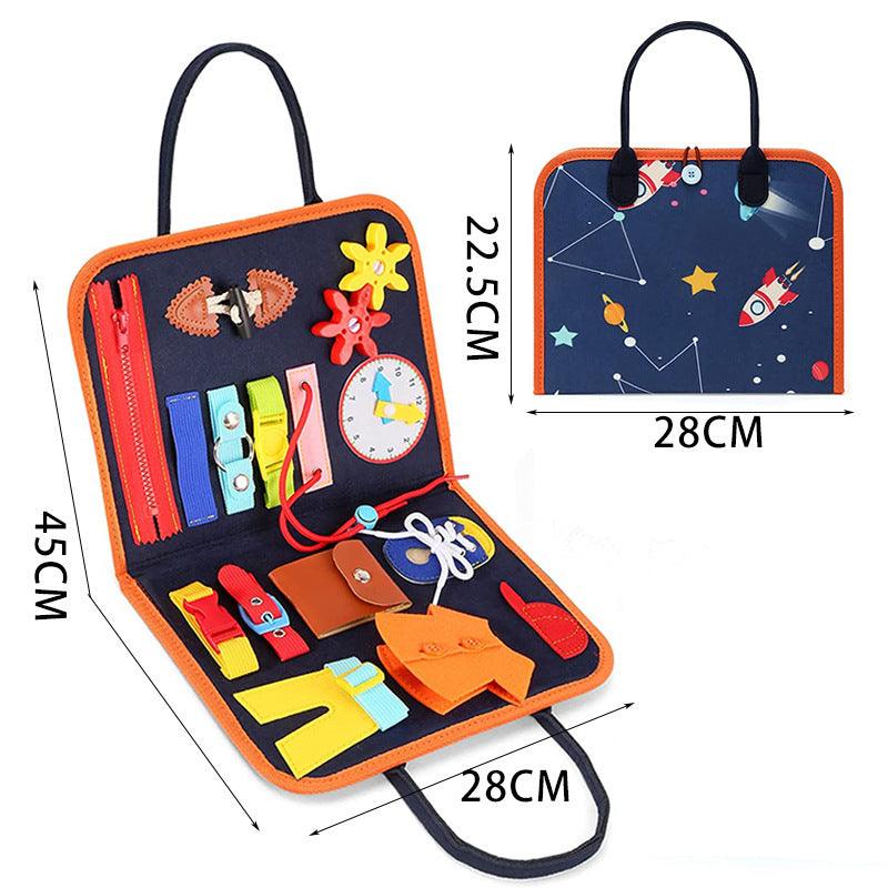 New Busy Book Children's Busy Board Dressing And Buttoning Learning Baby Early Education Preschool Sensory Learning Toy - Nioor