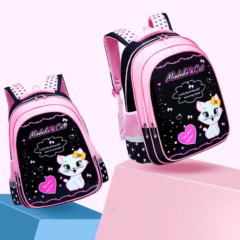 Kids School Cute Cat Print Backpack - Nioor
