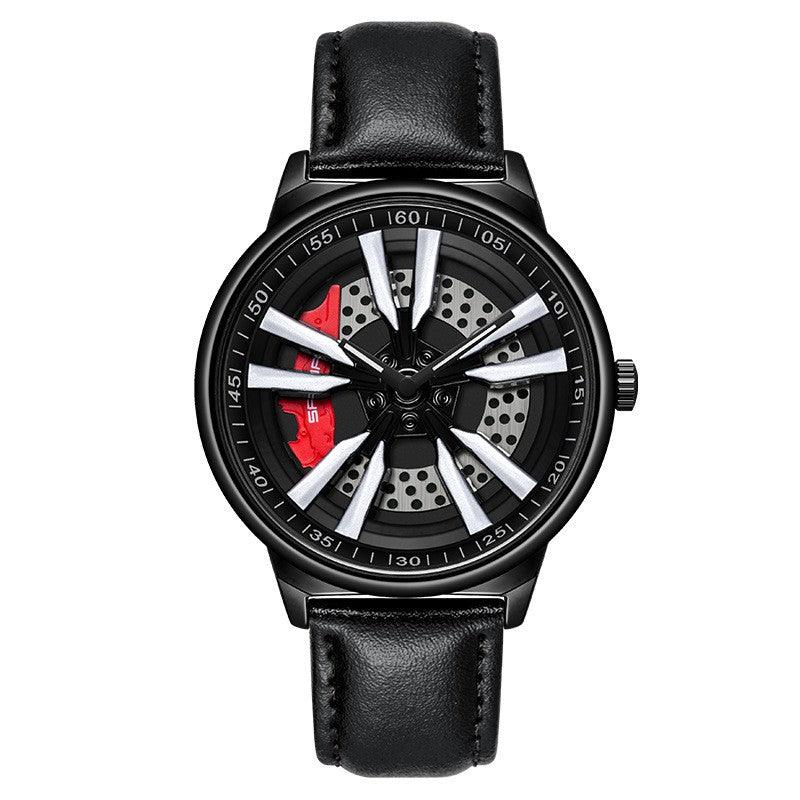 Men's Creative Cool Dial Rotating Wheel Quartz Watch - Nioor