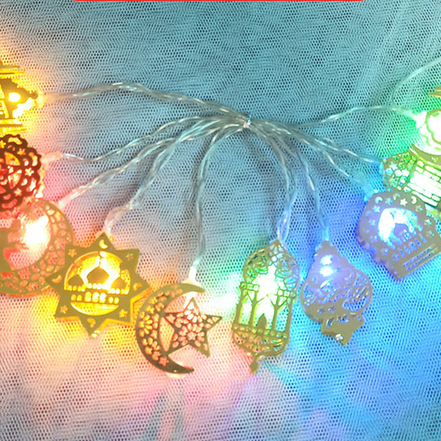 Arab Ramadan Decorated Strings Of Lights For The Middle East Eid Festival