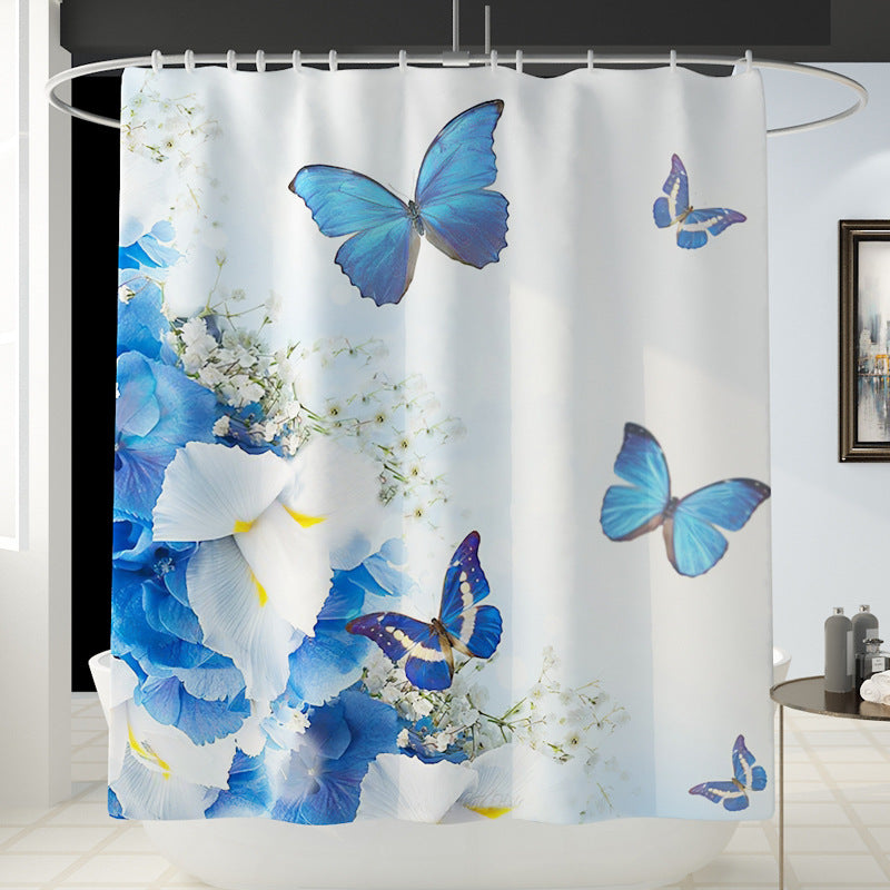 Daffodil Toilet Bathroom Shower Curtain Shower Partition