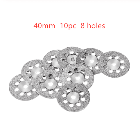 0pcs Set 30mm Mini Diamond Saw Blade Silver Cutting Discs With 2X Connecting Shank For Dremel Drill Fit Rotary Tool - Nioor