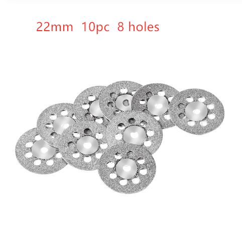 0pcs Set 30mm Mini Diamond Saw Blade Silver Cutting Discs With 2X Connecting Shank For Dremel Drill Fit Rotary Tool - Nioor