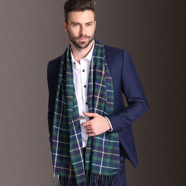 New Europe Fashion Shawl Scarves Men Winter Warm Tartan - Nioor