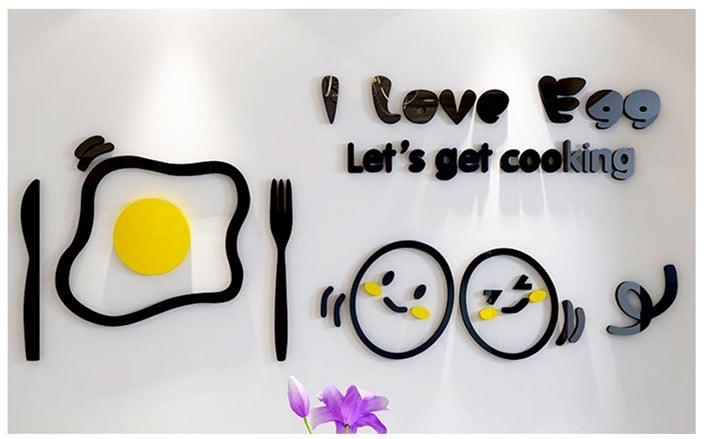 Cute minimalist kitchen decoration wall sticker - Nioor