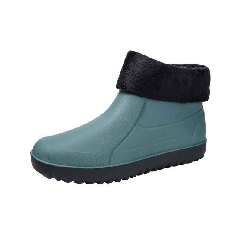 Men's Rain Shoes With Anti Slip Wear-resistant And Warm Sleeves - Nioor