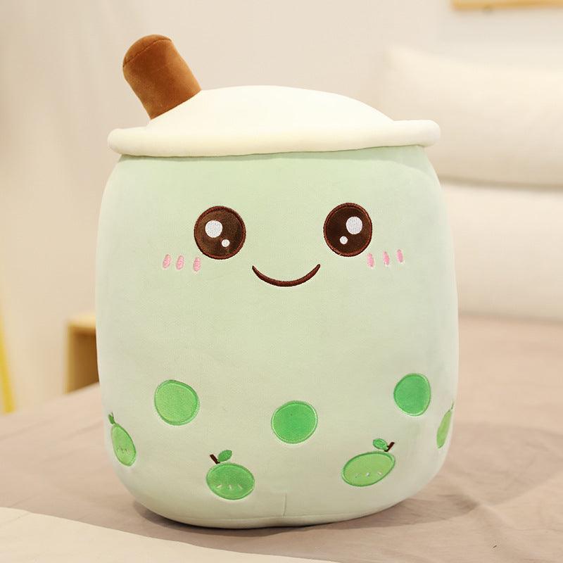 Cute Fruit Drink Plush Stuffed Soft Strawberry Milk Tea Plush Boba Tea Cup Toy Bubble Tea Pillow Cushion Kids Gift - Nioor