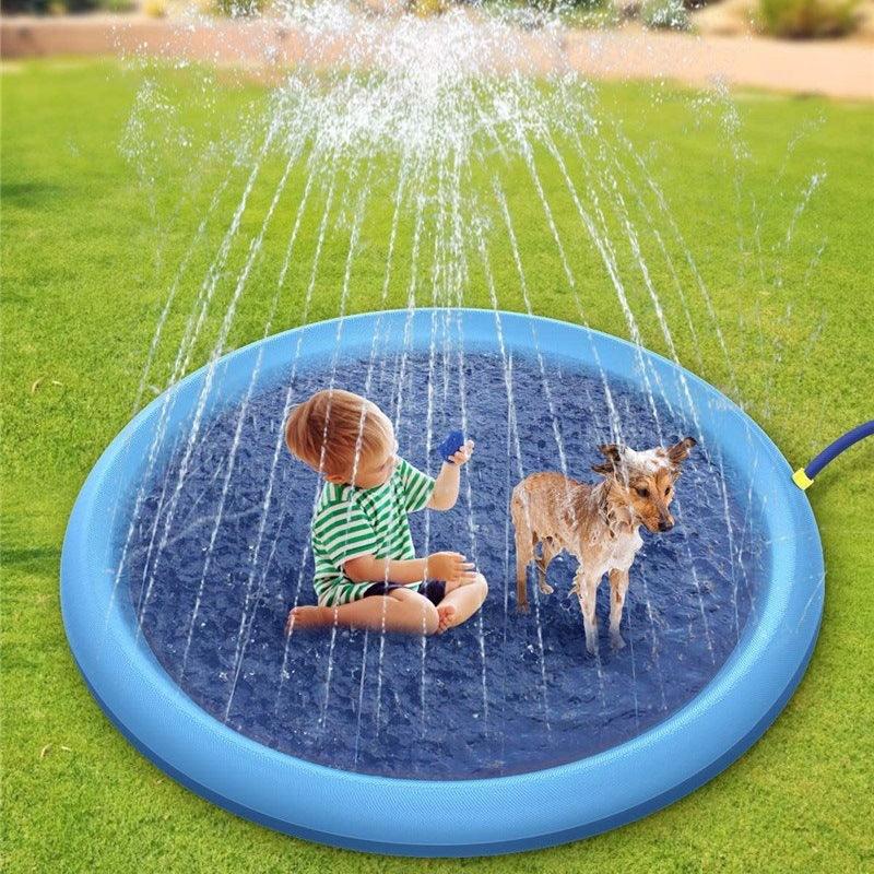 Non-Slip Splash Pad For Kids And Pet Dog Pool Summer Outdoor Water Toys Fun Backyard Fountain Play Mat - Nioor