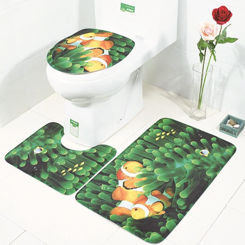 The bathroom toilet mat three-piece suit - Nioor