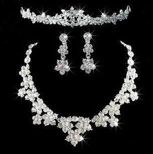 Bridal accessories wholesale, bridal three sets necklace, European and American wedding accessories, wedding jewelry set wholesale - Nioor