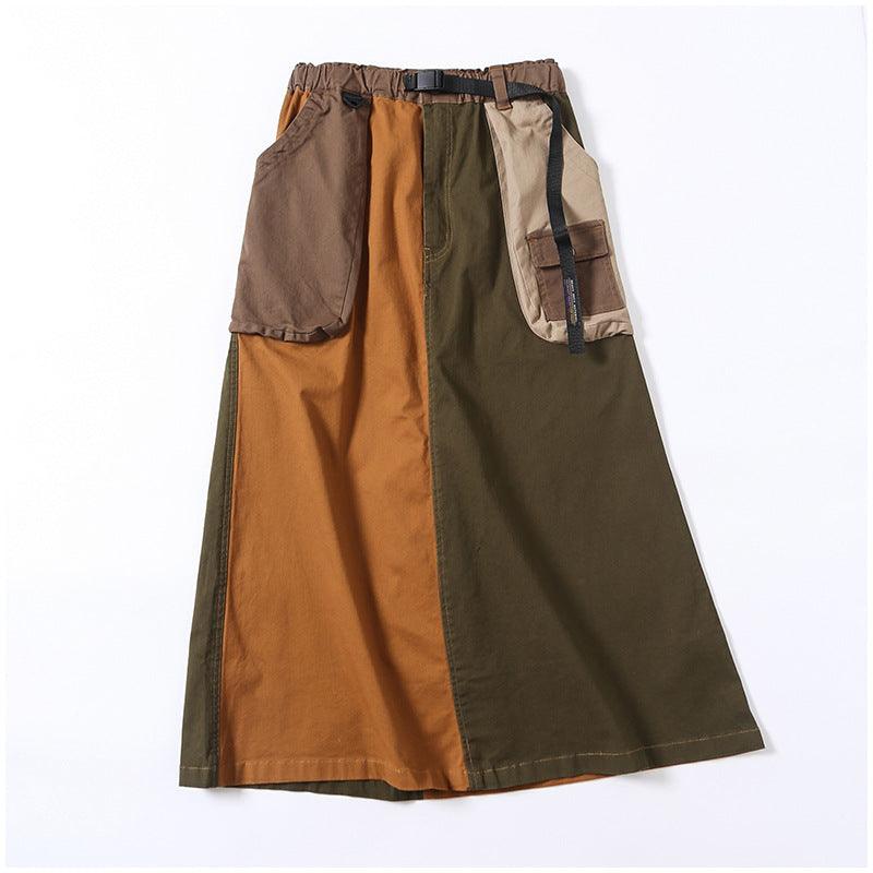 Women's Fashion Loose Retro Elastic Waist Skirt - Nioor