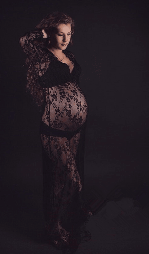 Sexy perspective lace dress, pregnant women's skirts, pregnant women, photographing, maternity, photography and dress - Nioor