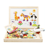 Multifunctional Magnetic Kids Puzzle Drawing Board Educational Toys Learning Wooden Puzzles Toys For Children Gift - Nioor