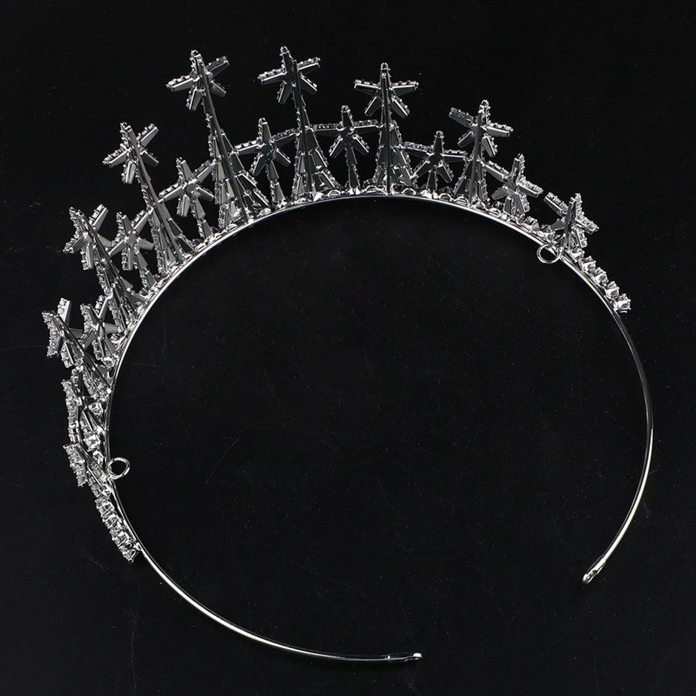 Zircon Headdress Formal Dress Accessories Bridal Crown - Nioor