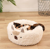 Alpaca Pet Bed Warm Plush Cat Dog Bed - Nioor