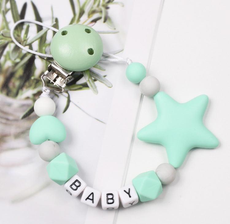 Baby Pacifier Chain Five Pointed Star Gum Anti Dropping Chain - Nioor