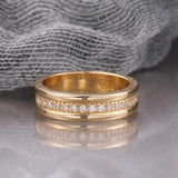 European And American Style Simple Golden Ring Jewellery, Copper Plated Fashion Ring - Nioor