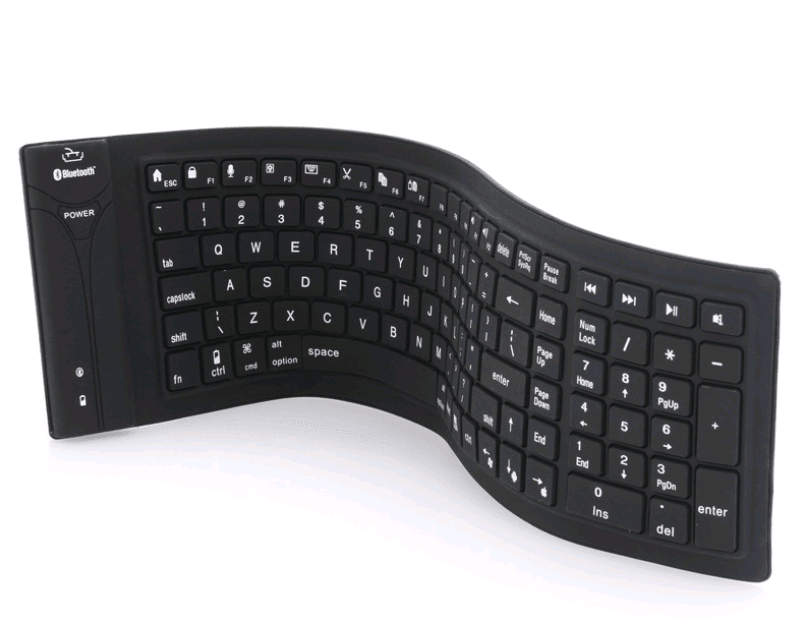 Bluetooth folding silicone keyboard Foldable silicone Bluetooth keyboard waterproof wireless Bluetooth silicone keyboard - Nioor