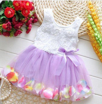 Summer Children's Wear Girl New Petal, Korean Dress, Baby Dress Dress