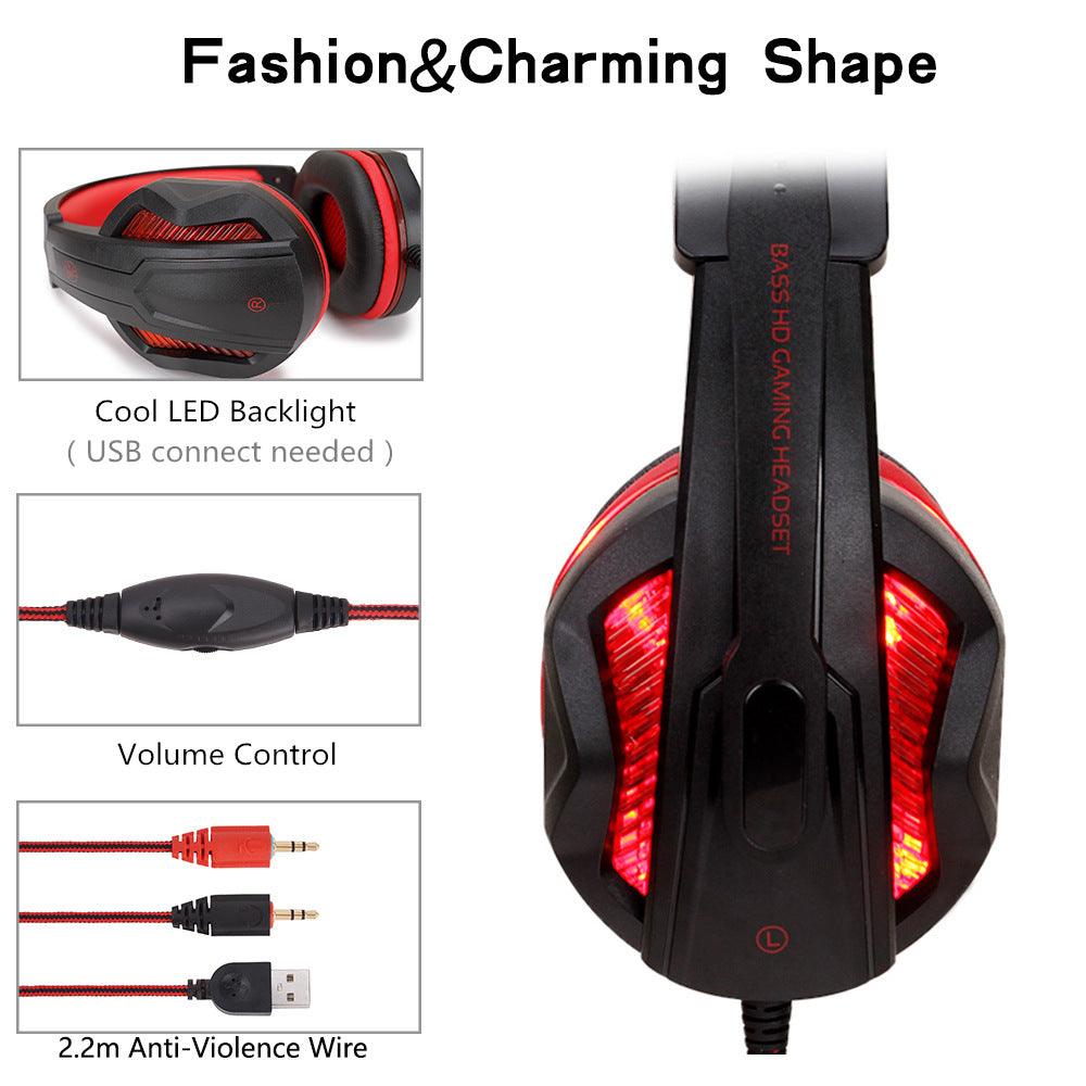 Glowing gaming headset gaming headset - Nioor