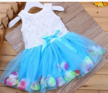 Summer Children's Wear Girl New Petal, Korean Dress, Baby Dress Dress