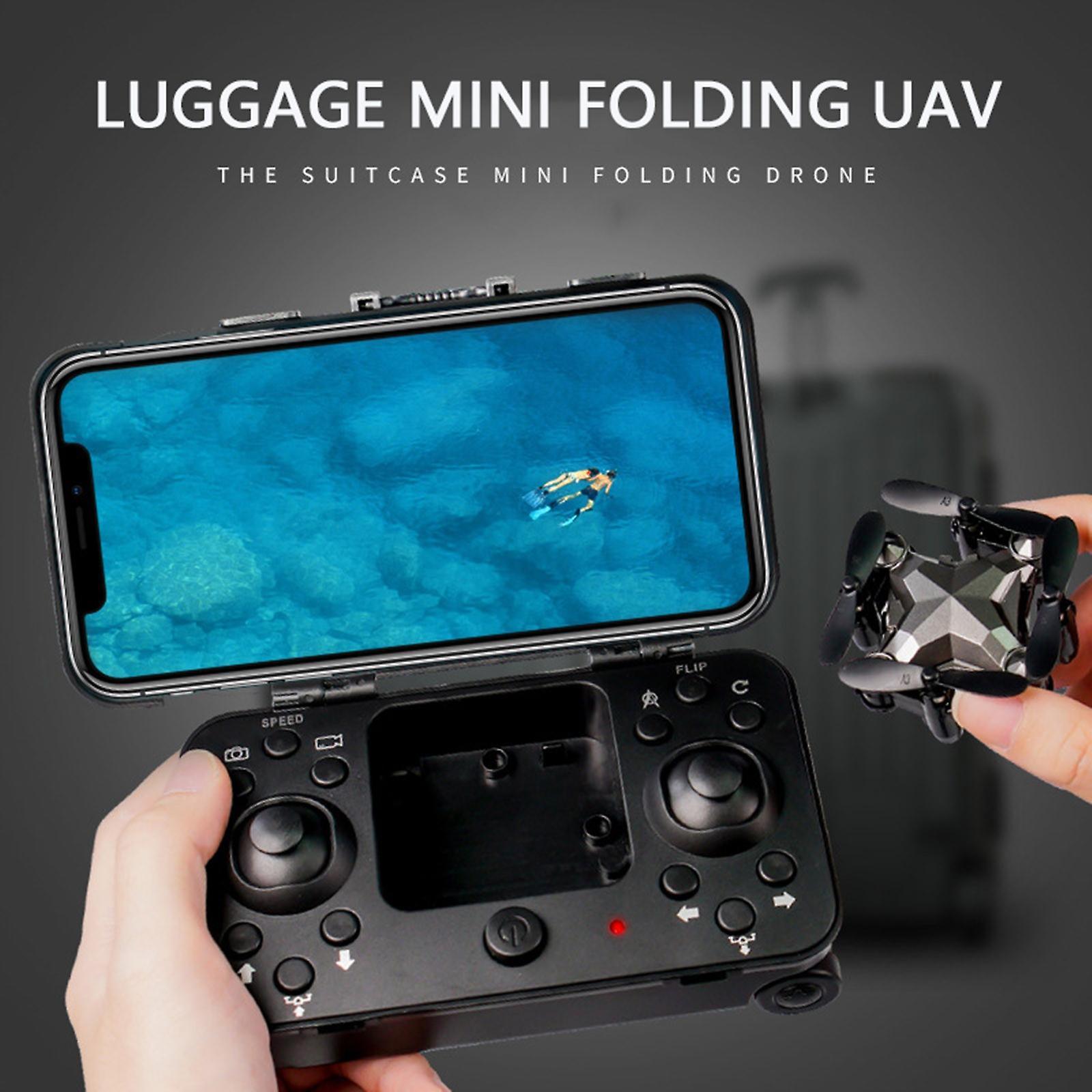 New Luggage Box Storage Box Folding Mini UAV Aerial Photography Remote Control Four Axis Children's Toys Drone - Nioor