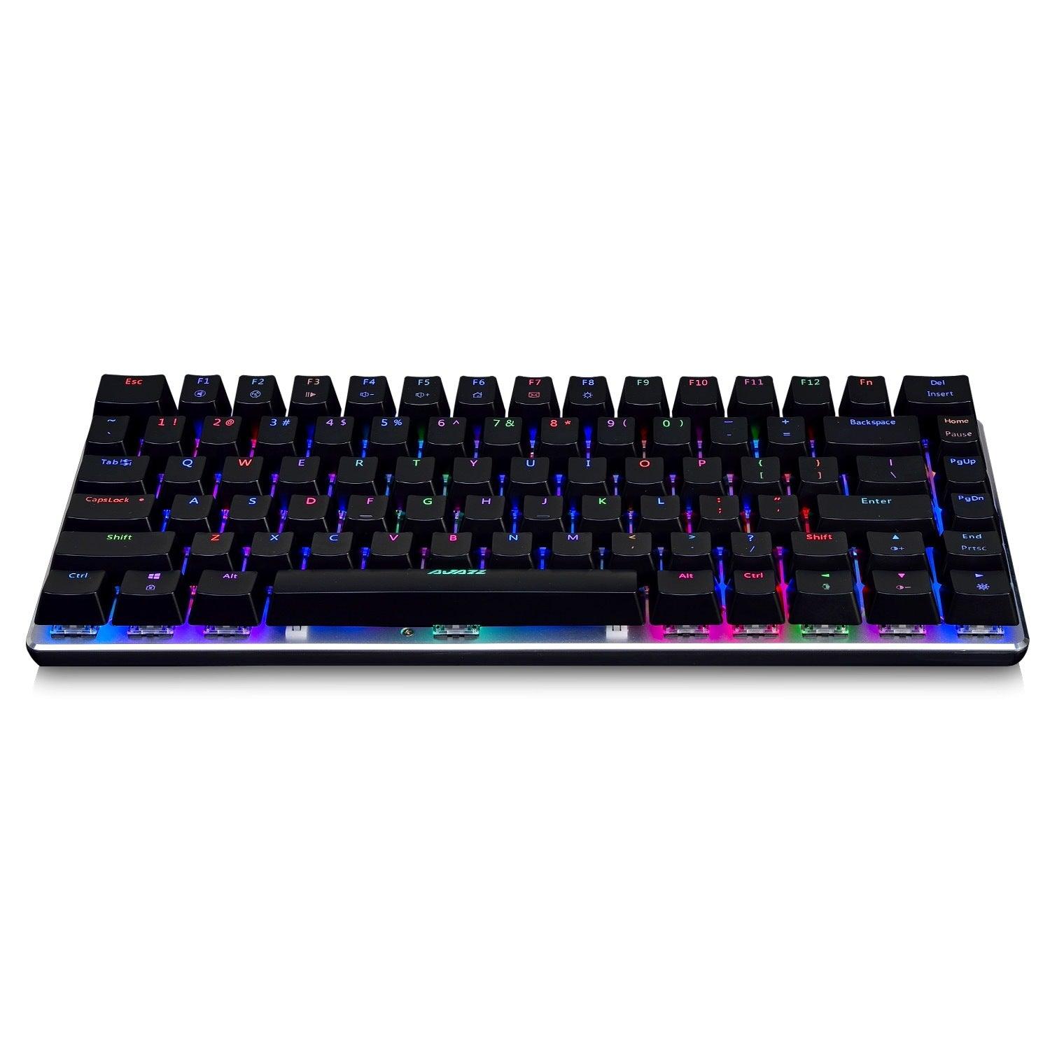 Black AK33rgb mechanical keyboard game keyboard desktop notebook full key no rush to eat chicken artifact keyboard - Nioor