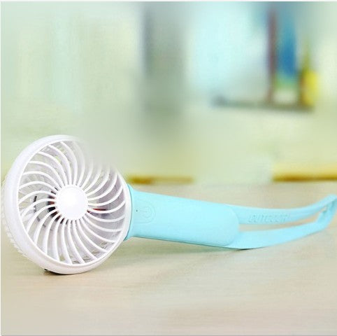 Mini usb hand fan cooling portable fan led light air conditioner cooler adjustable speed heat rechargeable battery fans 200mm