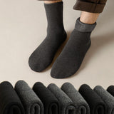 Fleece-lined Warm Elderly Winter Men Room Socks - Nioor