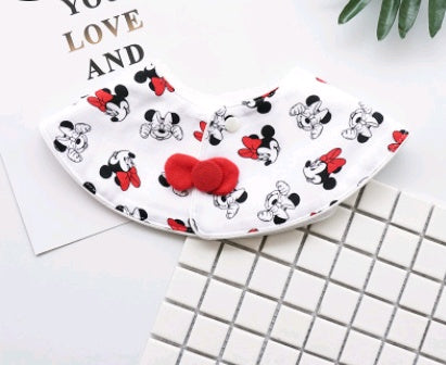 360 degree bibs saliva towel cute bibs saliva towel red bow detachable bib fake collar