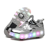 Children's Wheel Shoes LED Light Emitting Charging Children's Lamp Shoes - Nioor