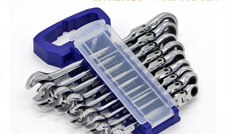 12 7-piece Adjustable Head Ratchet Wrench Set - Nioor