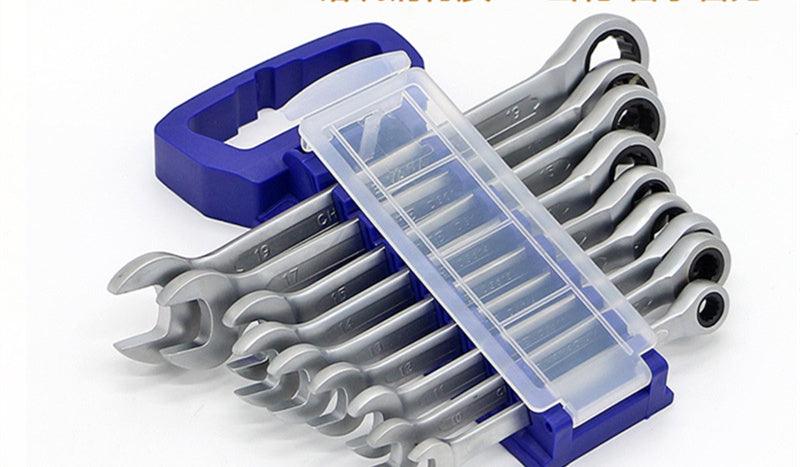 12 7-piece Adjustable Head Ratchet Wrench Set - Nioor