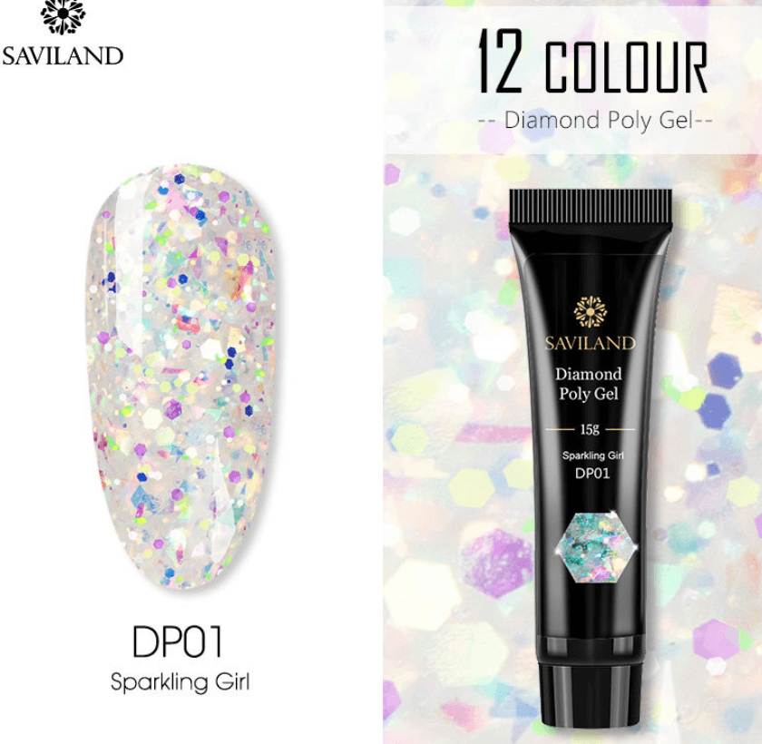 12 Colors Nail Diamond Poly Gel - Nioor