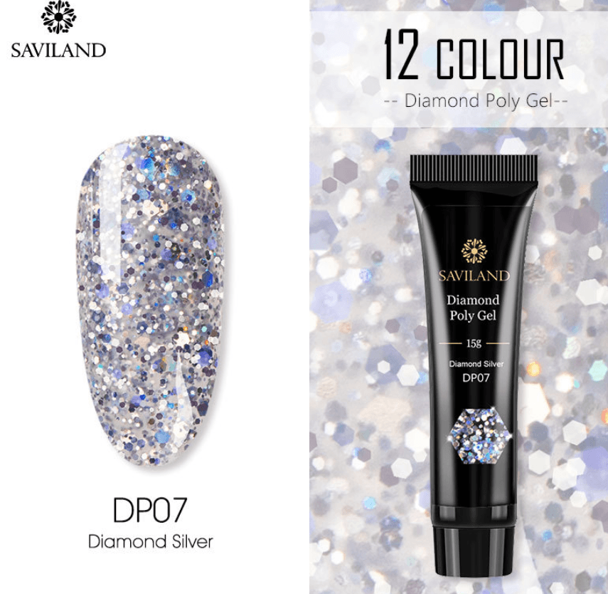 12 Colors Nail Diamond Poly Gel - Nioor